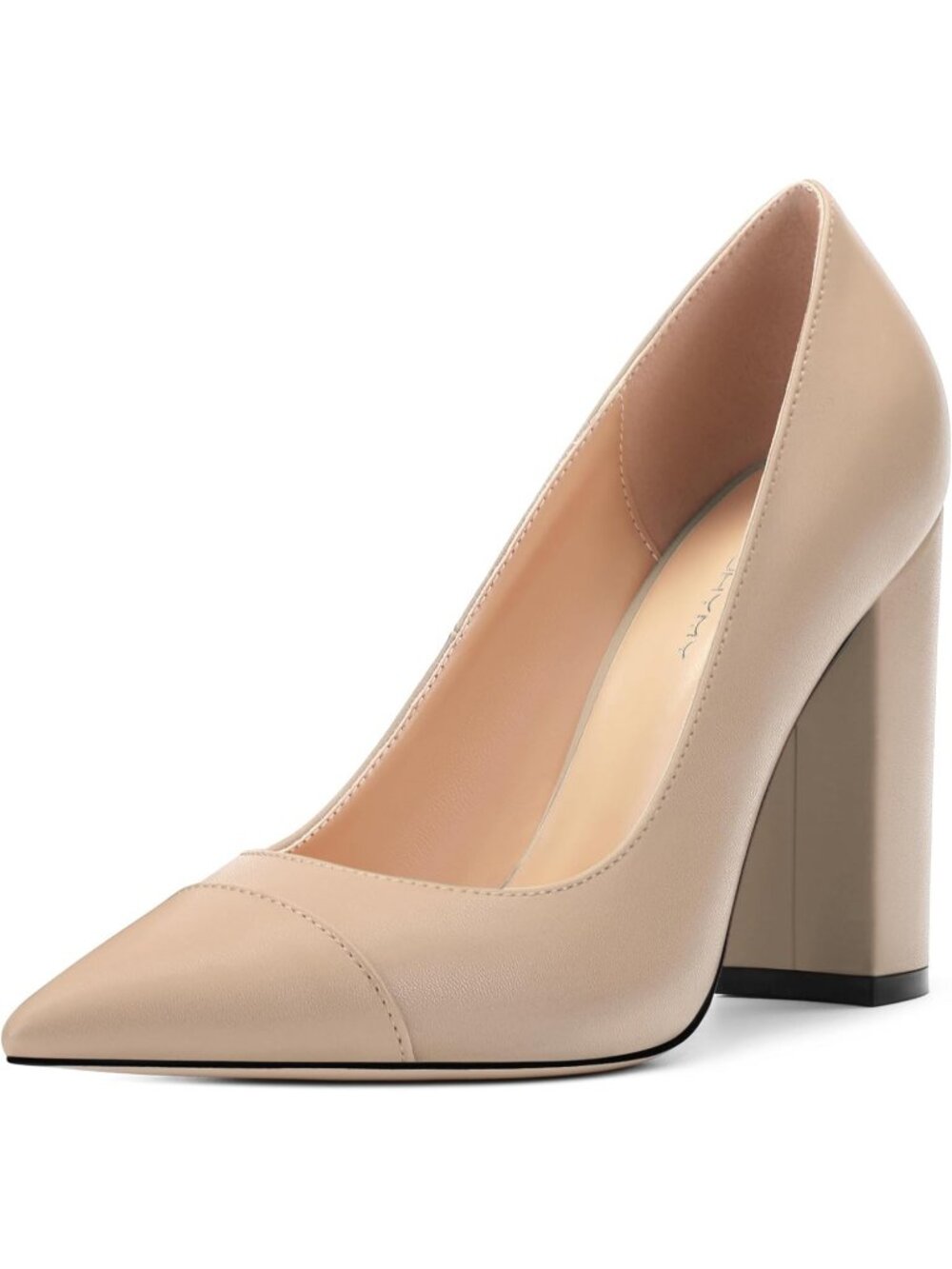 Women's Nude Matte Pointed Toe High Heels Slip On Pumps Street Banquet Shoes